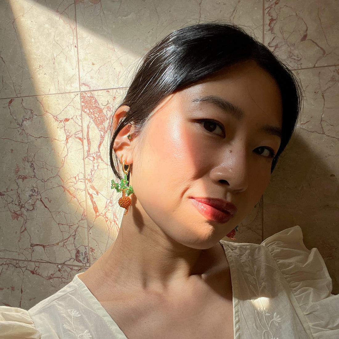 GOLDEN BEET EARRINGS