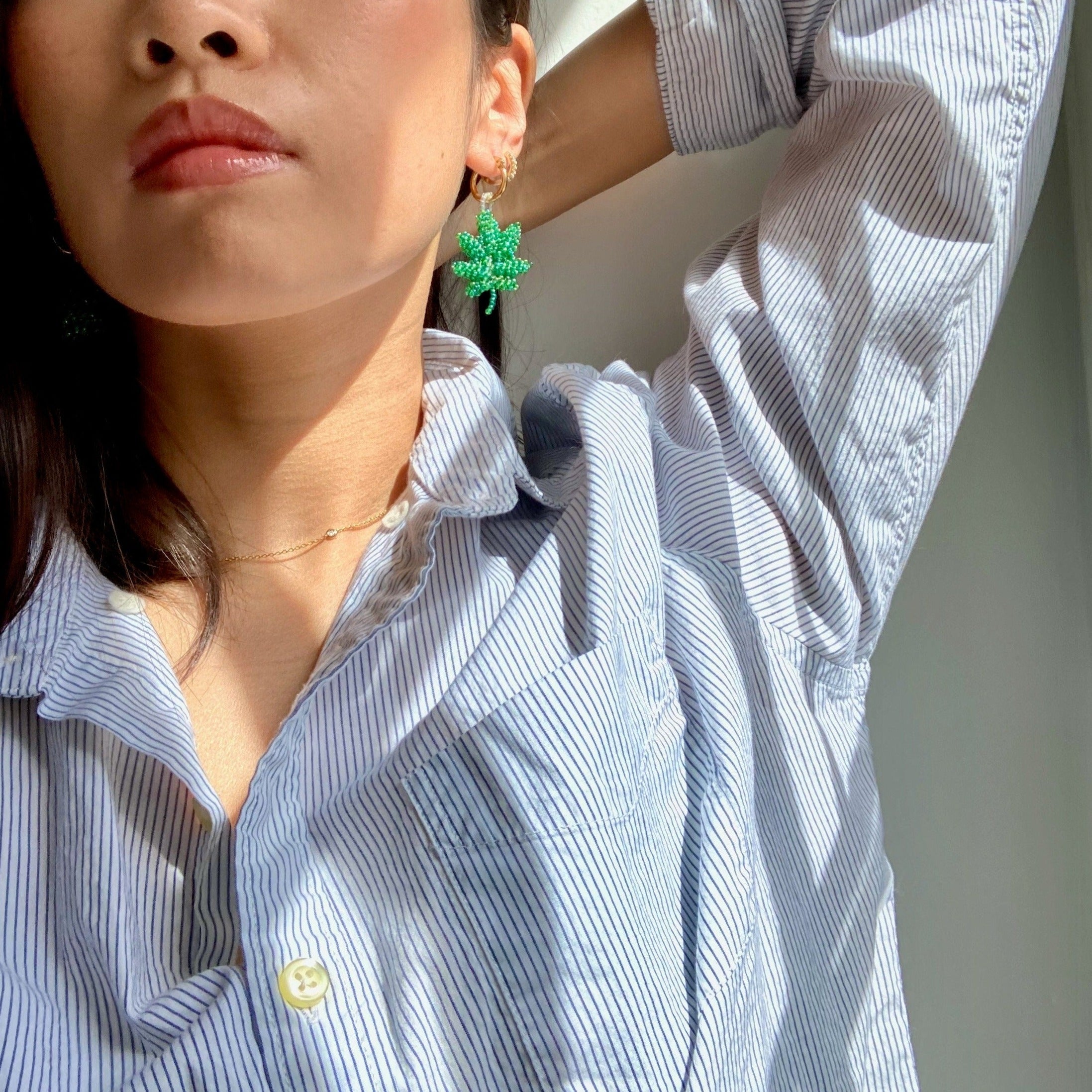 mary jane herbs broccoli dank earrings