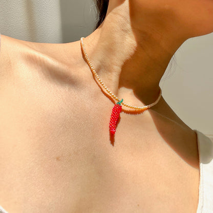 RED HOT CHILI PEPPER NECKLACE