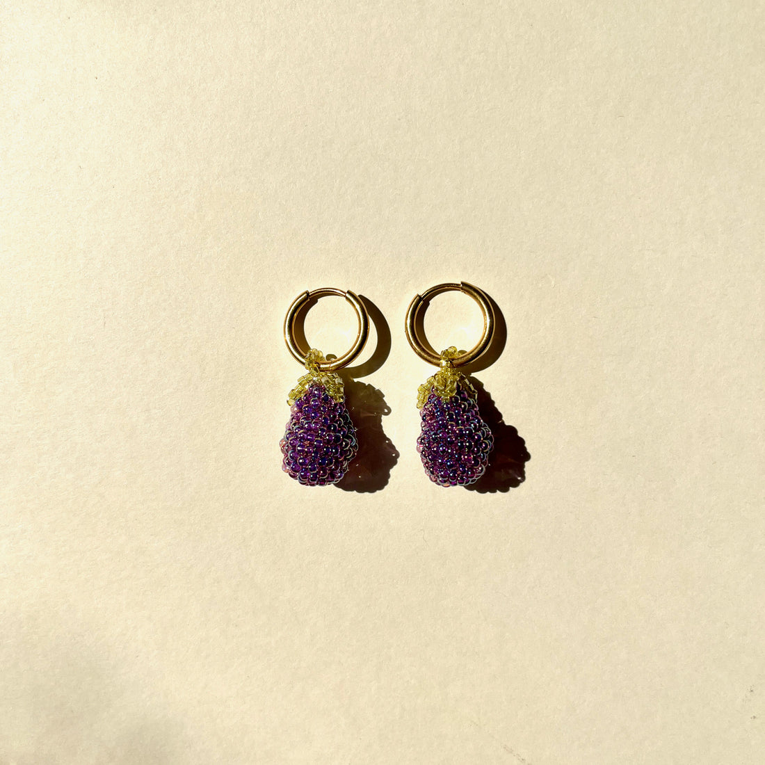 EGGPLANT EARRINGS