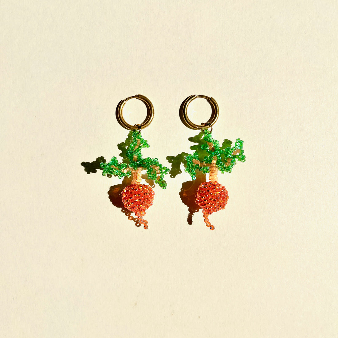 GOLDEN BEET EARRINGS