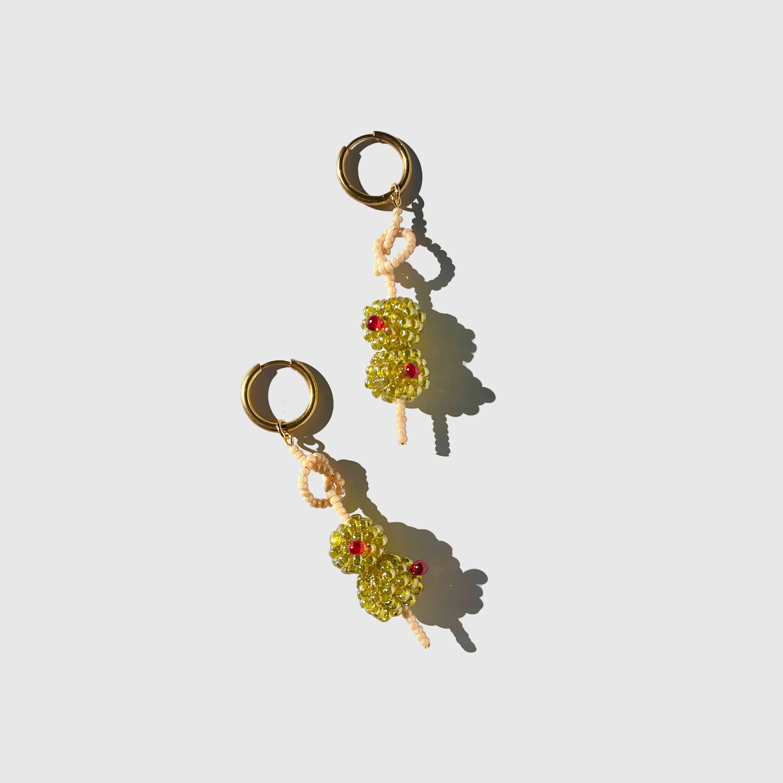 Australian good Olive Disc Earrings